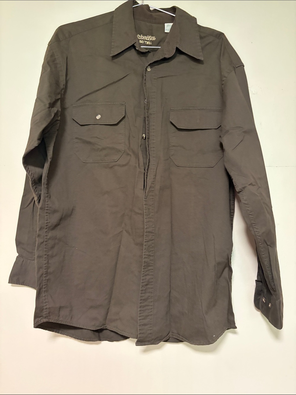 St. John’s bay cotton men’s long sleeve button shirt xl